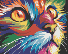 Colourful Kitten - 5D Diamond Painting kit