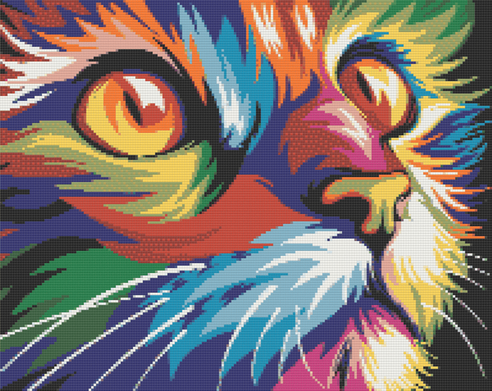 Colourful Kitten - 5D Diamond Painting kit