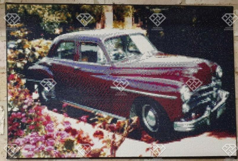 Custom Diamond Painting of an old car