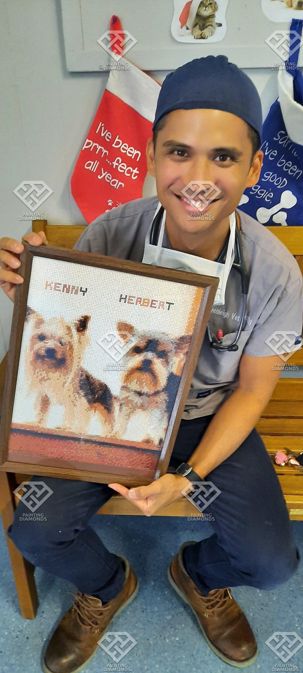 Custom Diamond Painting of two dogs