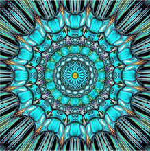 Aqua Kaleidoscope Dream - 5D Diamond Painting Kit