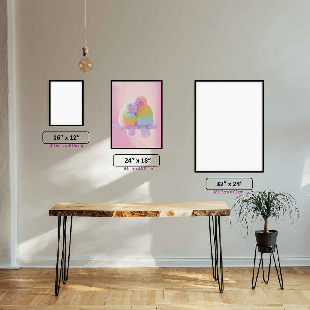 Rainbow Love Birds - 5D Diamond Painting Kit
