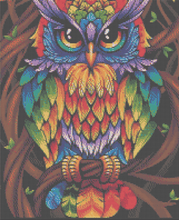 Colourful Owl - 5D Diamond Painting kit
