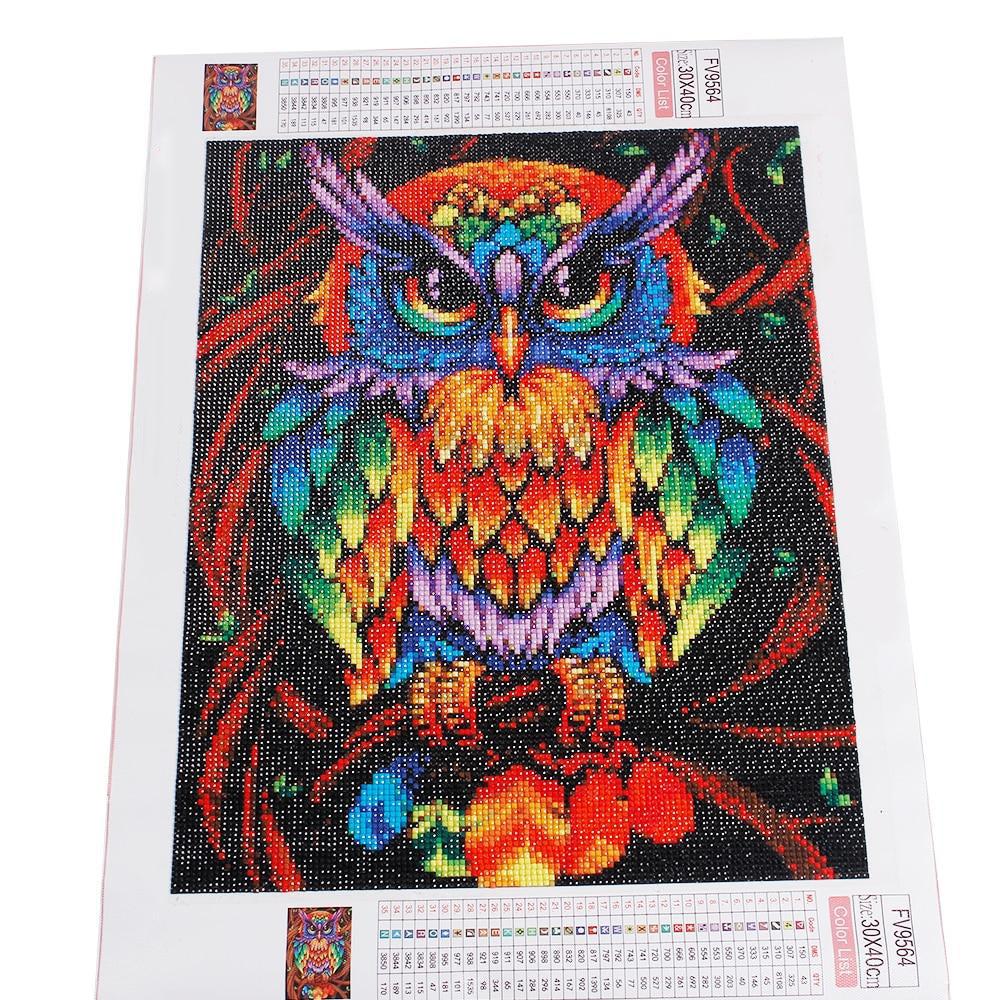 Colourful Owl - 5D Diamond Painting kit