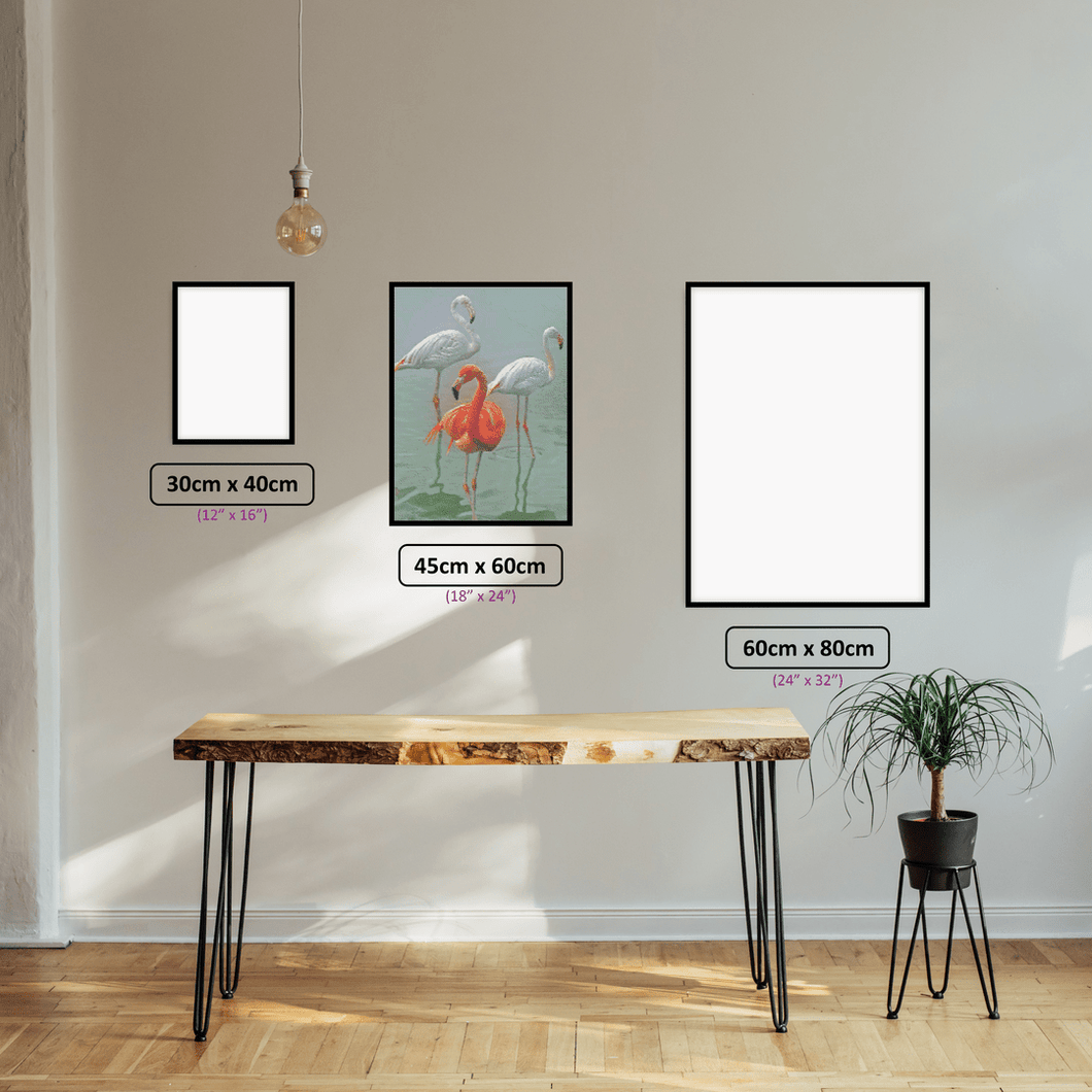 Flamingo Trio  - 5D Diamond Painting Kit