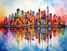 Colourful Cityscape - 5D Diamond Painting Kit