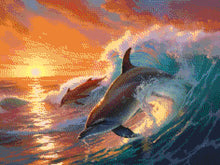 Dolphin Ballet - 5D Diamond Painting Kit