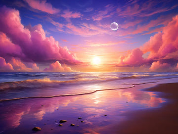 Sunset Beach - 5D Diamond Painting Kit