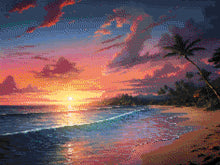 Tranquil Beachscape - 5D Diamond Painting Kit