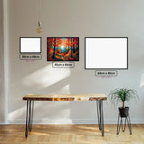 Autumn Forest diamond painting displayed in a room setting