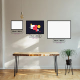 Bold Contrast Shapes diamond painting displayed in a room setting