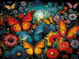 Butterfly Mosaic artwork shown as a completed diamond painting preview