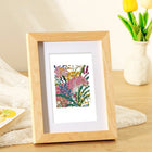 Colourful Animal Friends mini diamond painting design displayed in a decorative room setting