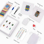 What's included with the Colourful Beetles six-pack mini diamond painting set