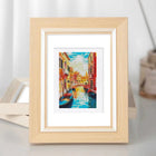 Framed Colourful Travel Postcards mini diamond painting artwork displayed in a styled setting