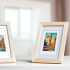 Framed Colourful Travel Postcards mini diamond painting artwork presented as finished decor