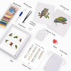 What's included with the Colourful Woodland Wildlife six-pack mini diamond painting set