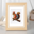 Framed Colourful Woodland Wildlife mini diamond painting artwork displayed in a styled setting
