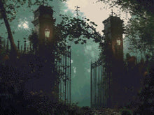 Creepy Cemetery Gate - Diamond Painting Kit