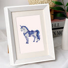 Framed Enchanted Blue Fantasy mini diamond painting artwork presented as finished decor