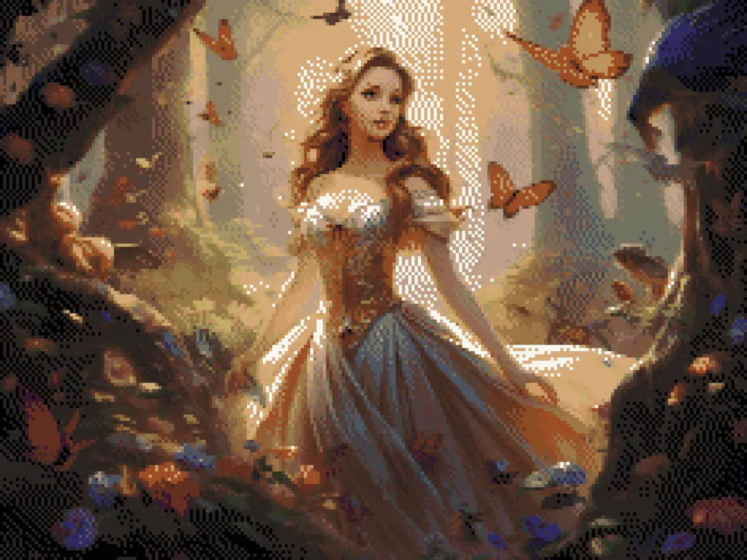 Fairy Tale Princess artwork shown as a completed diamond painting preview