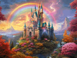 Fairytale Castle artwork shown as a completed diamond painting preview