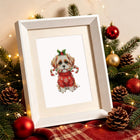 Framed Festive Woodland Friends mini diamond painting artwork displayed in a styled setting