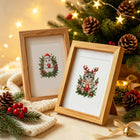 Festive Woodland Friends mini diamond painting design displayed in a decorative room setting