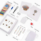 What's included with the Floral Arrangements & Wreaths six-pack mini diamond painting set