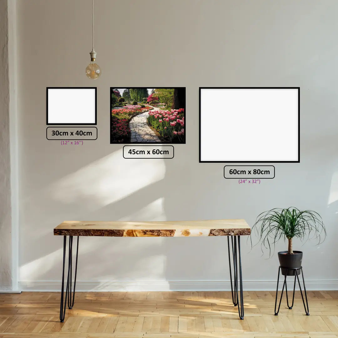 Garden Bloom diamond painting displayed in a room setting