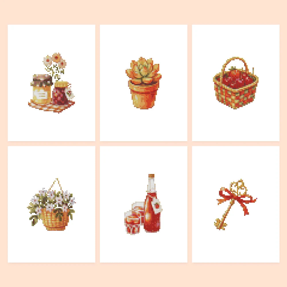 Garden Gifts & Florals Mini Diamond Painting Set – 6 Pack