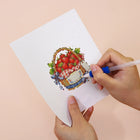 Applying drills to a Garden Harvest & Wreaths mini diamond painting design