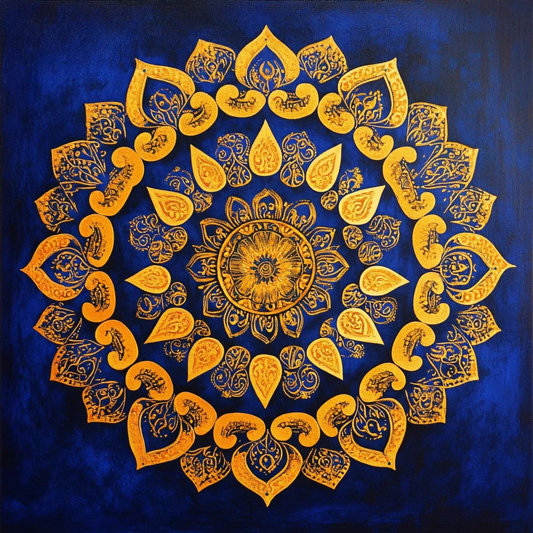 Golden Mandala Glow - Diamond Painting Kit