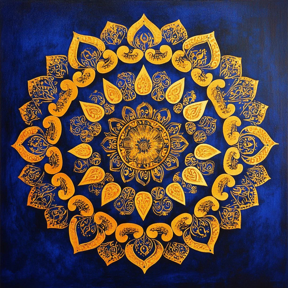 Golden Mandala Glow - Diamond Painting Kit