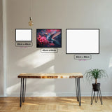 Hummingbird Whisper diamond painting displayed in a room setting
