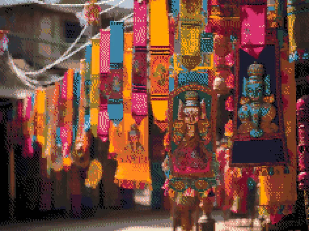 Indian Festival Splendour artwork shown as a completed diamond painting preview