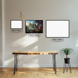 Magical Creatures diamond painting displayed in a room setting