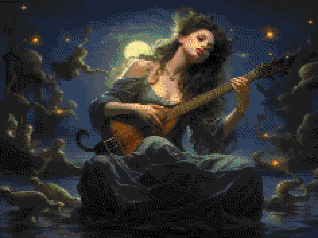 Mermaids Serenade artwork shown as a completed diamond painting preview