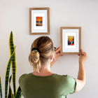 Framed Modern Abstract Landscapes mini diamond painting artwork presented as finished decor