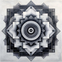 Monochromatic Geometric Mandala - Diamond Painting Kit