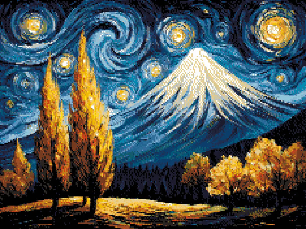 Mount Fuji in Autumn – Diamond Painting Kit