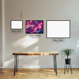 Neon Chaos Harmony diamond painting displayed in a room setting