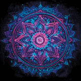 Neon Mandala Light artwork shown as a completed diamond painting preview