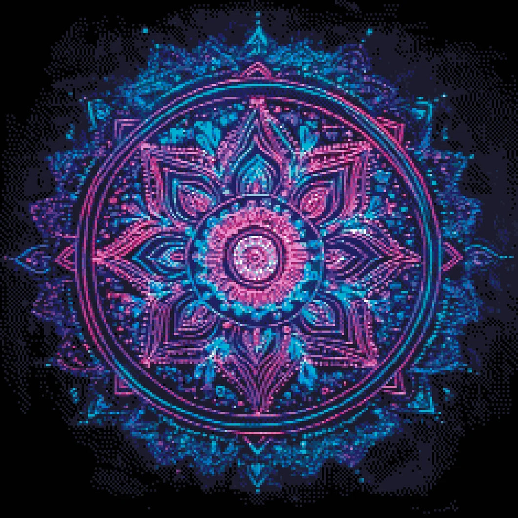 Neon Mandala Light - Diamond Painting Kit
