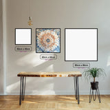 Pastel Mandala Dream diamond painting displayed in a room setting