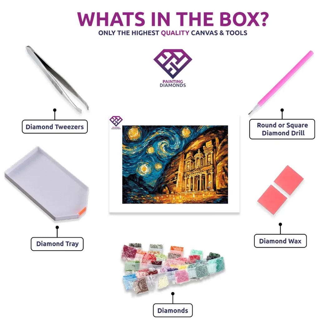 Petra by Moonlight – Diamond Painting Kit