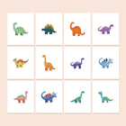 Playful Dinosaurs twelve-pack mini diamond painting set with all designs