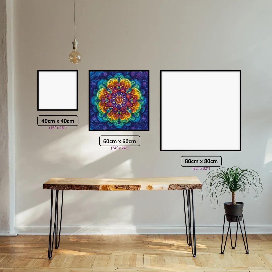 Rainbow Mandala Swirls - Diamond Painting Kit