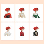 Red Rose Fashion six-pack mini diamond painting set with all designs