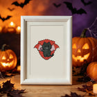 Spooky Halloween Icons mini diamond painting design displayed in a decorative room setting